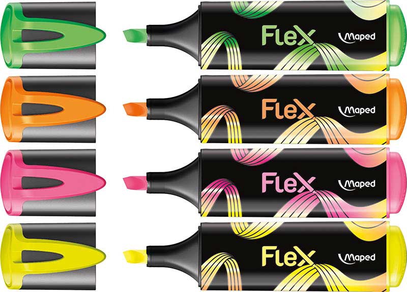 Текстовыделитель FLUO PEP S FLEX 4 шт.