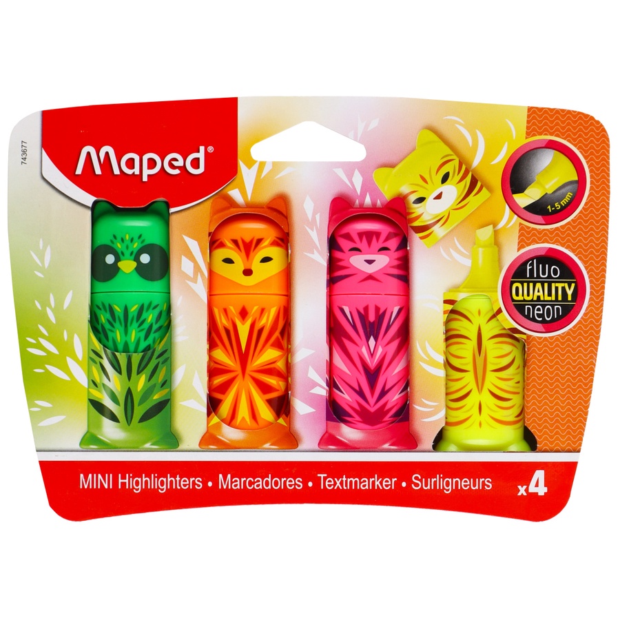 Текстовыделитель FLUO PEP S MINI FRIENDS 4 шт.