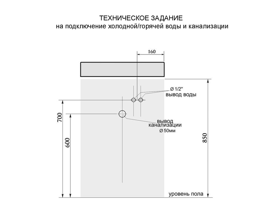 Раковина BRS-5901 Styl белый