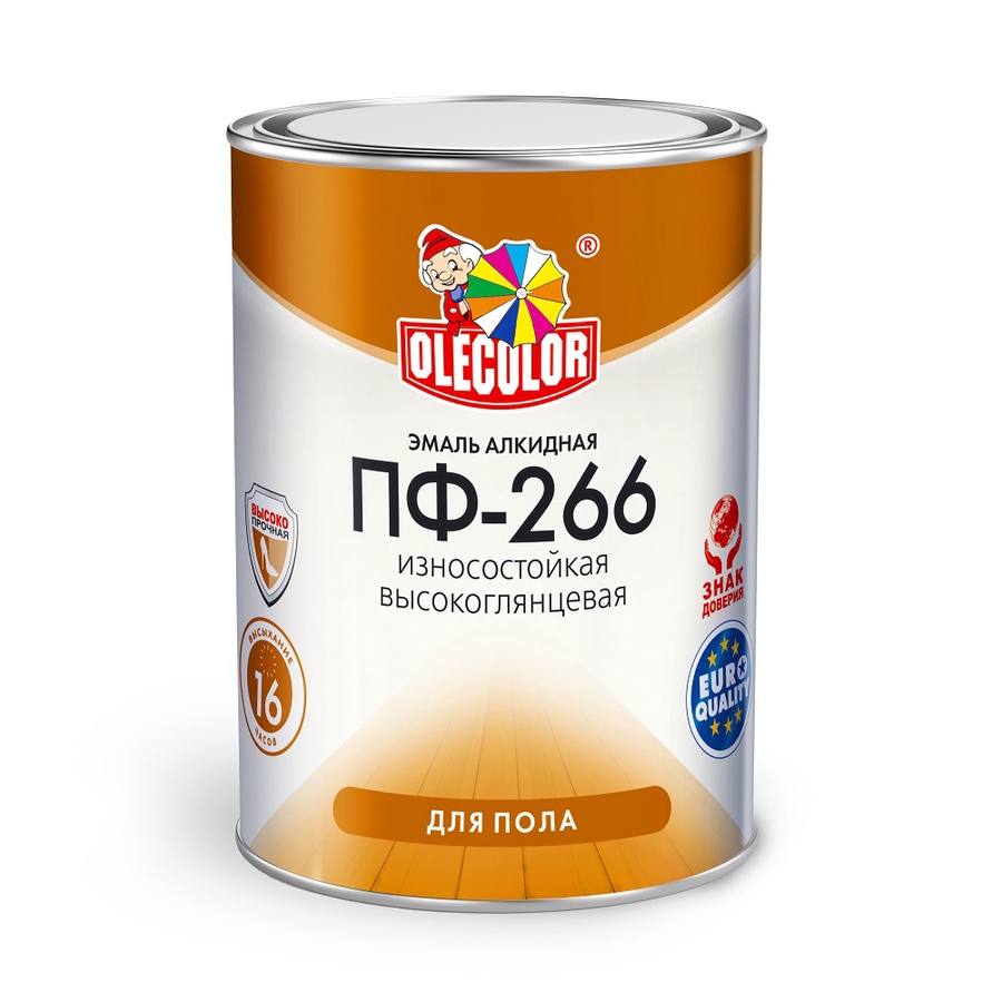 Эмаль ПФ-266 для пола золотистая 900 г OLECOLOR