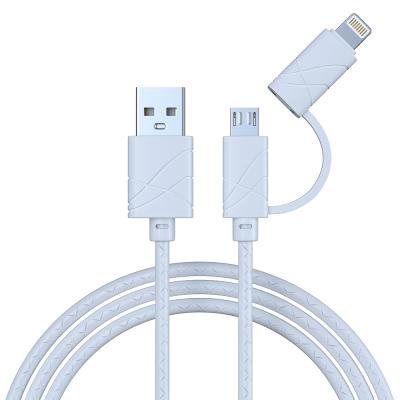 Кабель для зарядки 2в1 FORZA IP/Micro USB 2А 1м арт. 916-056 