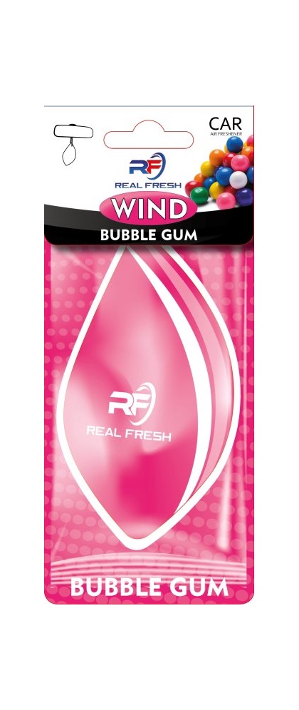 Ароматизатор бумажный для а/м  WIND Bubble Gum т.м.REAL FRESH