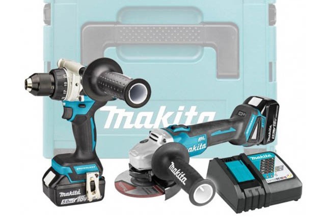 Набор электроинструментов MAKITA DLX 2430 TJ MAKPAC (DDF486, DGA504, BL1850x2, DC18RC, MAKPAC)