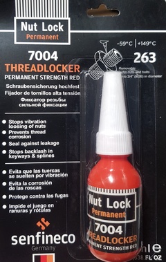 Фиксатор резьбы сильной фиксации Senfineco Threadlocker Permanent Strength красный 1 г арт. 7004 