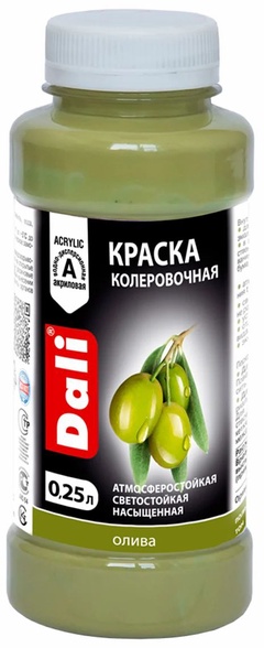 Краска колеровочная Dali олива 0,25 л