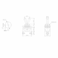 Тумблер 220V 10А (2c) ON-OFF однополюсный Mini (ASW-23) REXANT (в упак. 1шт.)