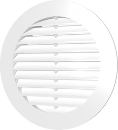 Решетка вентиляционная круглая с фланцем d125 мм арт.12РК пластиковая d150 мм