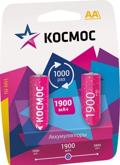 Аккумулятор Космос НR6 NI-MH (1900mAh) уп./2шт 