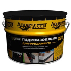 Мастика гидроизоляционная битумная AquaMast, ведро 3 кг