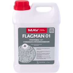 Грунтовка FLAGMAN 01 глубокого проникновения (ВД-АК-01) бесцветная 2 л (2,0 кг)