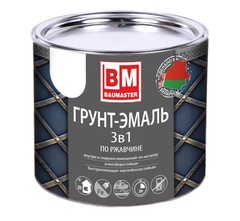 Грунт-эмаль по ржавчине 3 В 1 “BAUMASTER" белая, 0,8л