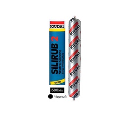 Силикон нейтральный "Soudal" SILIRUB 2 черный 600 мл