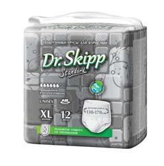 Подгузники-трусики для взрослых Dr.Skipp Standard XL-4 130-170см 12шт 