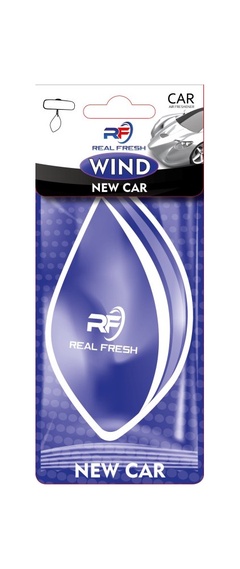 Ароматизатор бумажный для а/м  WIND New Car т.м.REAL FRESH