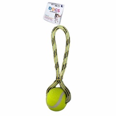 Игрушка для собак "Мяч на веревке" 6,5х30 см. арт. 491012420 код 503884 